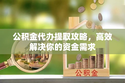 越城公积金代办提取攻略，高效解决你的资金需求
